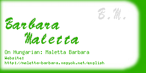 barbara maletta business card